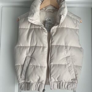 Cream Puffer Vest
